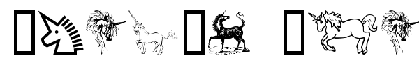 Gail's Unicorn font preview